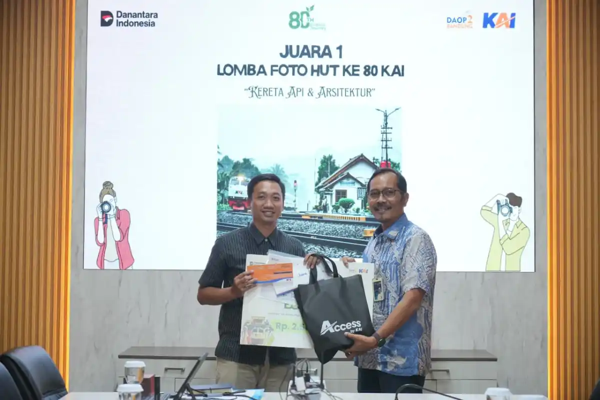 KAI Daop 2 Bandung Umumkan Pemenang Lomba Foto HUT ke-80 PT KAI