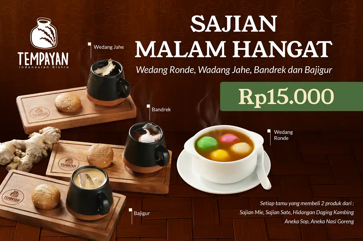 Nikmati Promo Santap Malam Hangat di Tempayan Bistro Bandung, Wedang Hanya Rp15 Ribu!