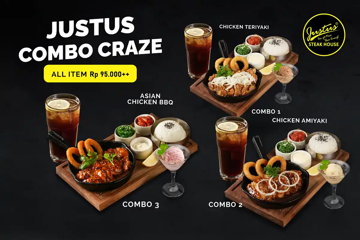 Nikmati Promo Justus Combo Craze Oktober 2025, Makan Enak di Justus Steakhouse Bandung di Bawah Rp100 Ribu!