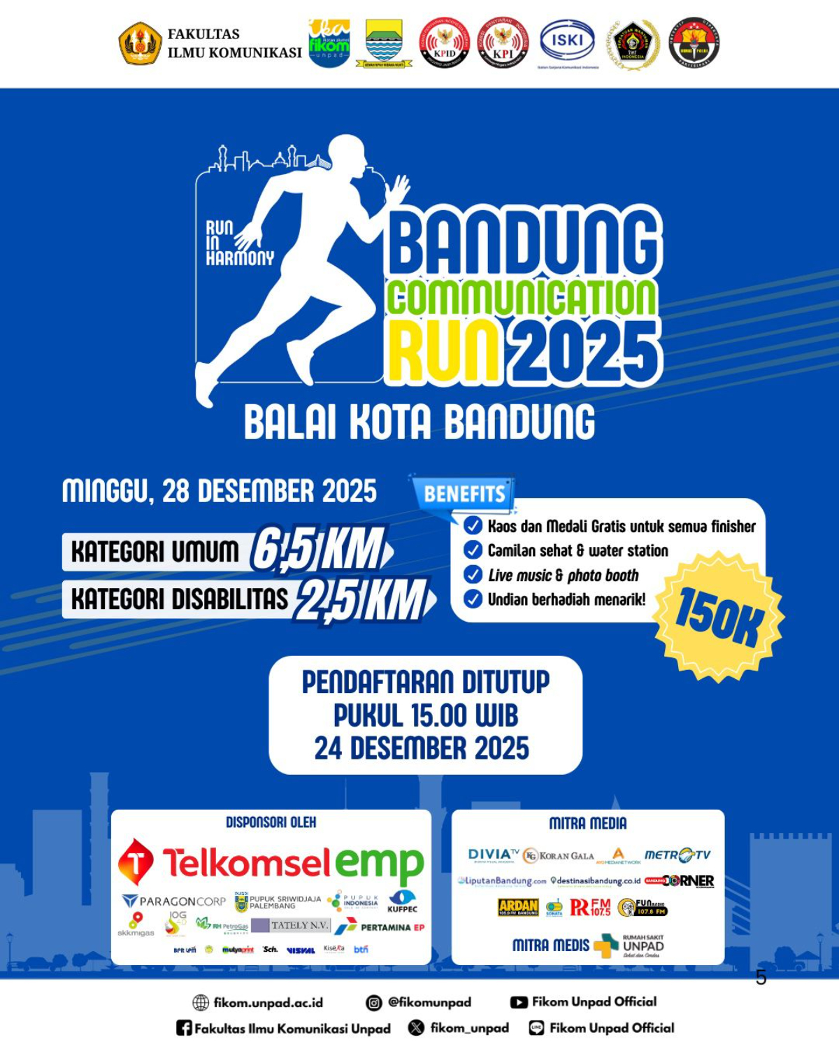 Bandung Communication Run 2025 Siap Digelar, Ajak Warga Berlari dalam Harmoni di Pusat Kota