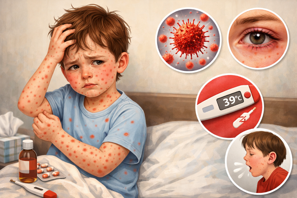 ilustrasi penyakit campak