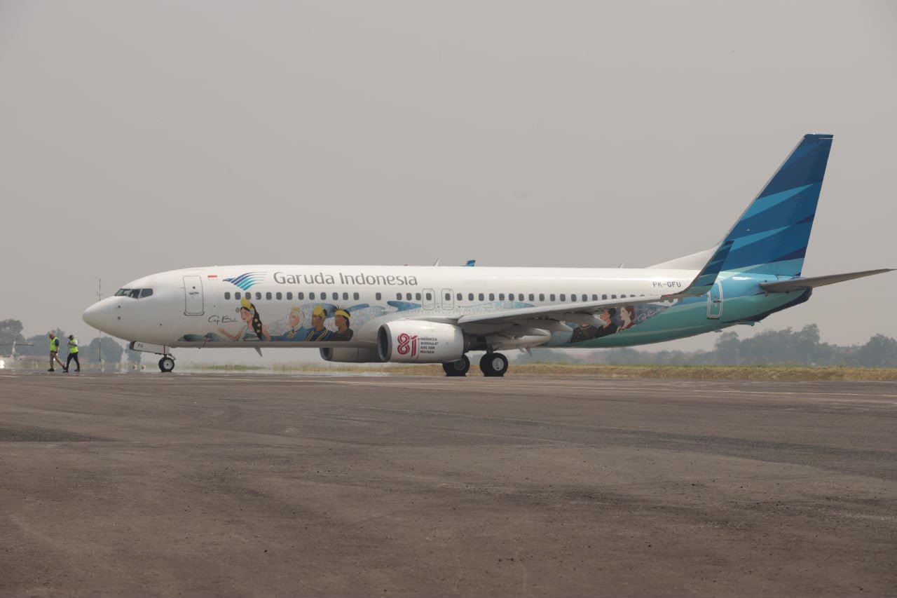 Bandara Husein Bandung Kembali Layani Pesawat Jet Garuda Indonesia