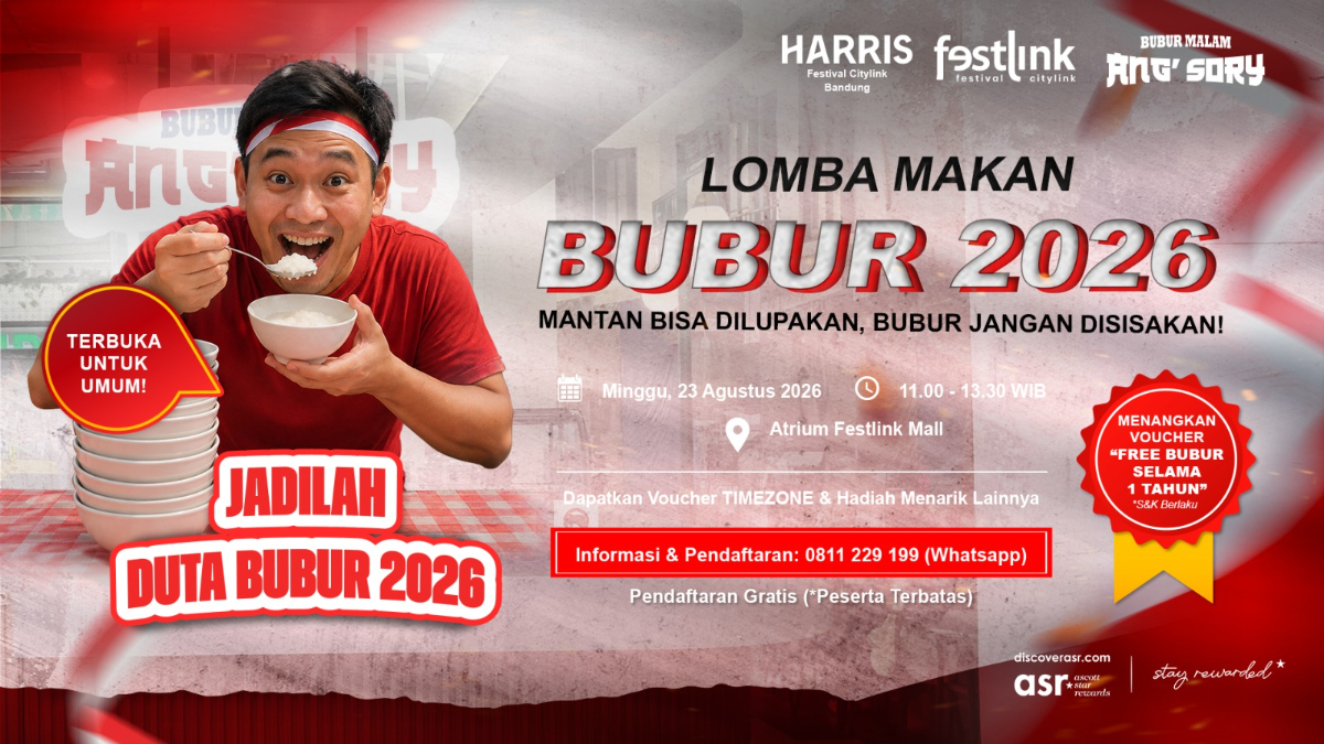 HARRIS & POP! Festival Citylink Ajak Warga Bandung Berbagi Hadiah dan Keaseruan Lewat Lomba Bubur Malam