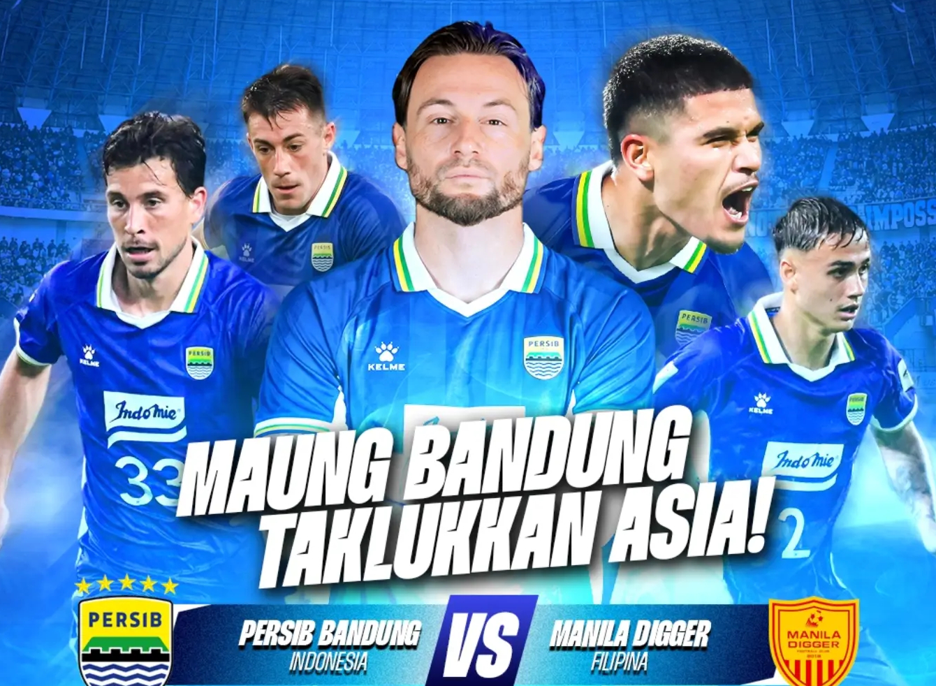 Live streaming PERSIB vs Manila Digger malam ini, Senin 31 Agustus 2026. Simak jadwal dan link siaran resmi pukul 19.00 WIB