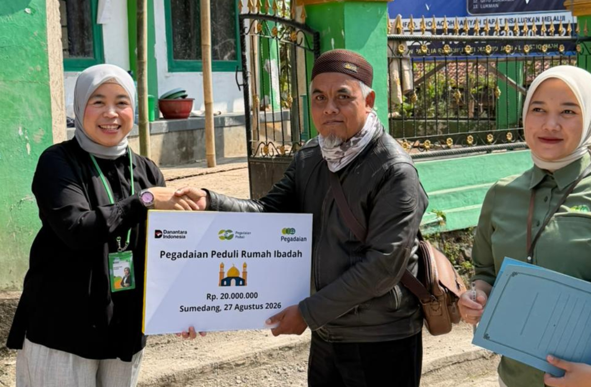 PT Pegadaian (Persero) Kanwil X Jawa Barat Salurkan Bantuan melalui Program “Pegadaian Peduli Rumah Ibadah”
