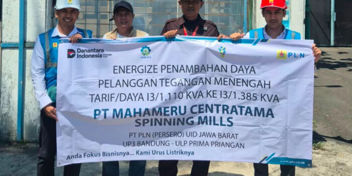 PLN UP3 Bandung Dukung Pengembangan Industri Tekstil melalui Tambah Daya PT Mahameru Centratama Spinning Mills