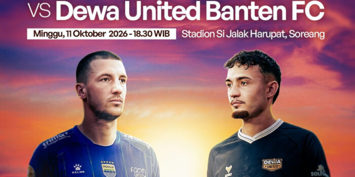 Link live streaming Persib vs Dewa United tersedia untuk laga Super League 2026/2027, Minggu, 11 Oktober 2026, pukul 19.00 WIB di Indosiar.