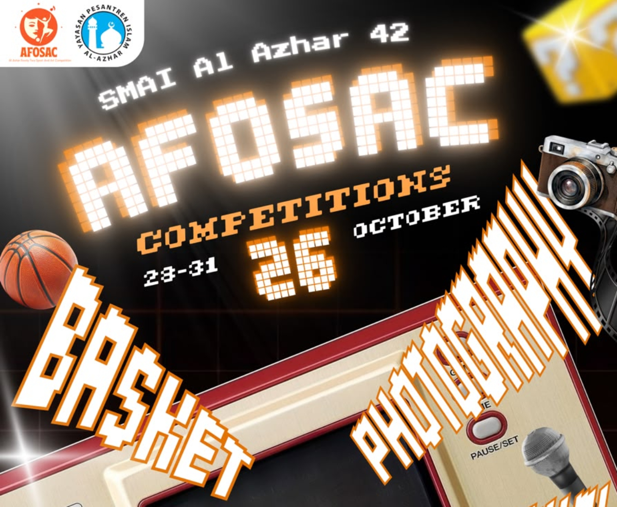 AFOSAC 2026 digelar 28-31 Oktober di SMA Islam Al Azhar 42 Summarecon Bandung. Simak 6 cabang lomba seni dan olahraga untuk pelajar SMA/SMK.