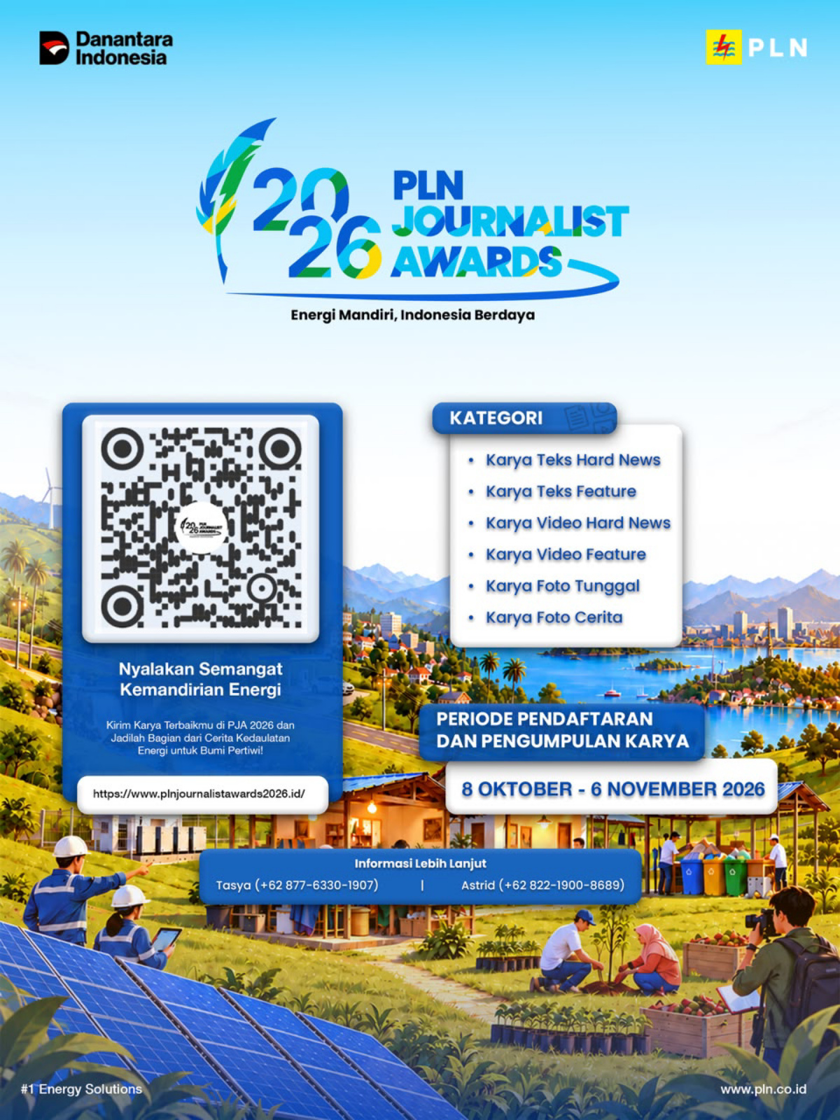 PLN Journalist Awards 2026 Kembali Digelar, Usung Tema 'Energi Mandiri, Indonesia Berdaya'