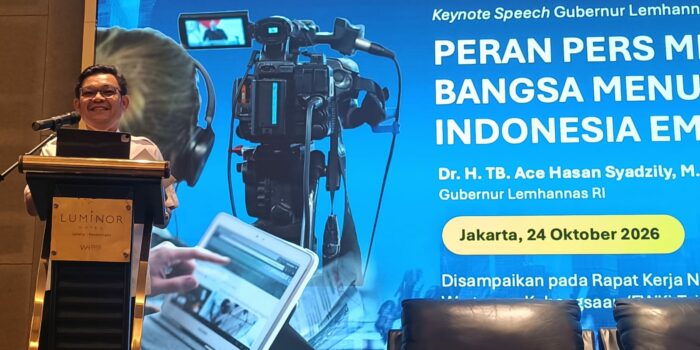 Gubernur Lemhannas Ace Hasan Syadzily menekankan pentingnya pers kritis dan independen serta membuka peluang kursus kebangsaan gratis bagi wartawan.